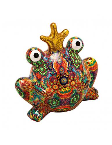 Salvadanaio rana ceramica colorata