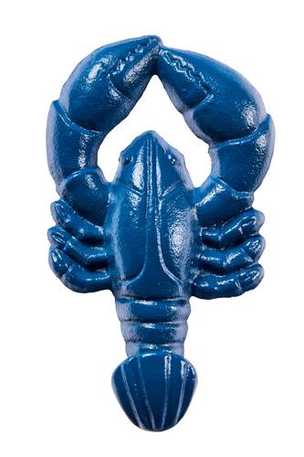 Appendiabiti aragosta blu ghisa da parete 1 gancio