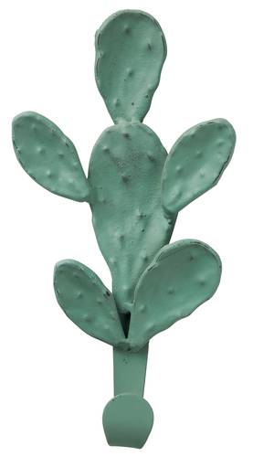 Appendiabiti ghisa cactus verde da parete 1 gancio