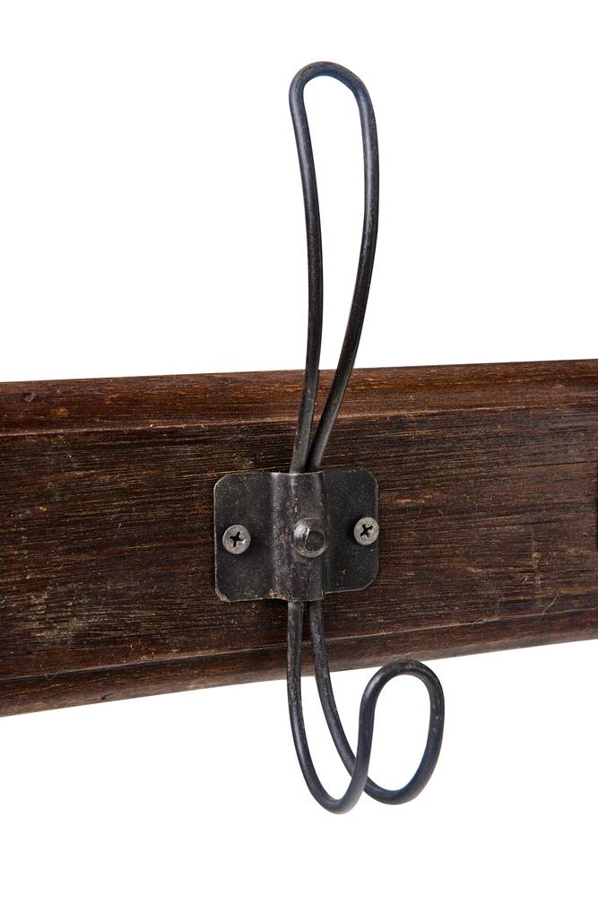 Appendiabiti Da Parete In Legno Massello Noce - Ganci Eleganti Senza Foratura Per Ingresso, Camera, Ufficio