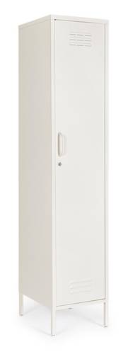 Armadio 1 anta metallo bianco avorio 185h