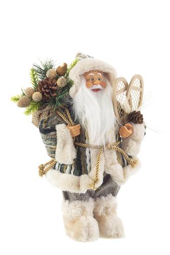 Babbo natale veste verde con racchette neve 30h