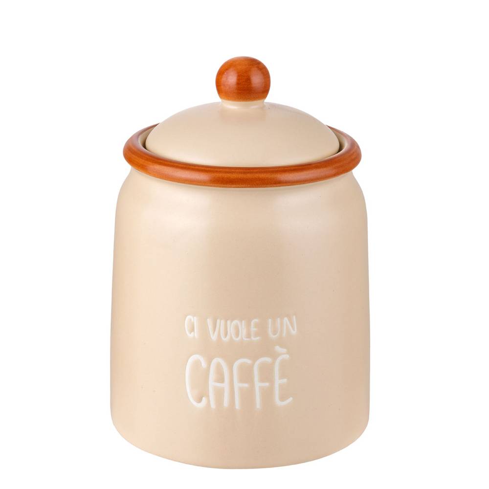 Barattolo Colors caffè ceramica colorata beige