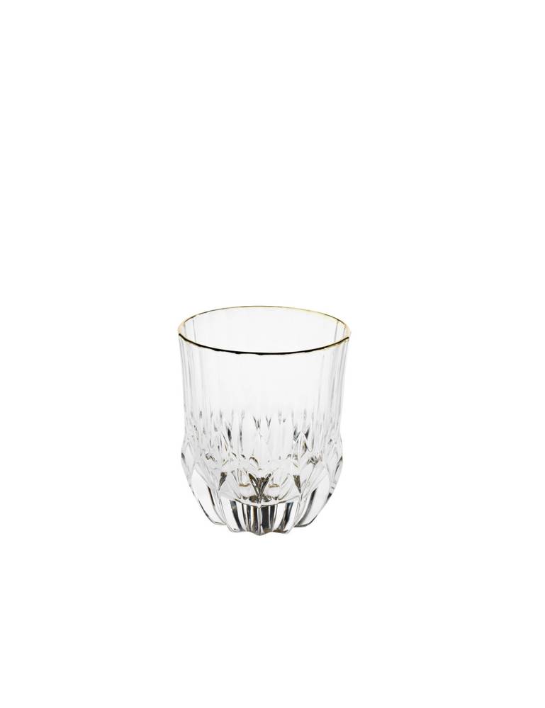 Bicchiere acqua crystal glass filo oro 6 pz