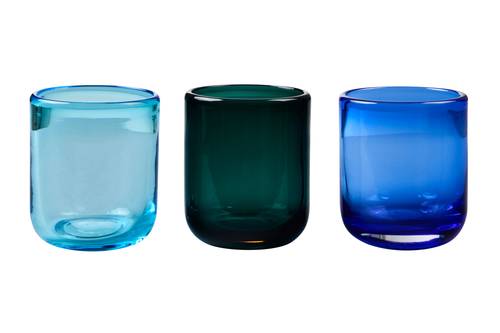 Bicchieri acqua pasta di vetro colorati 6 pz