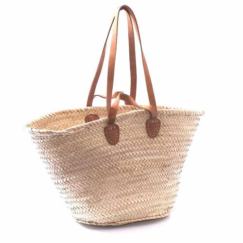 Borsa mare palma ovale doppi manici cuoio 60x37h