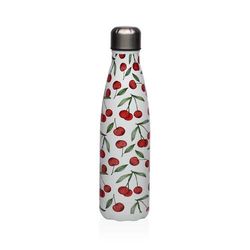 Bottiglia termica acciaio decoro ciliegie 500ML