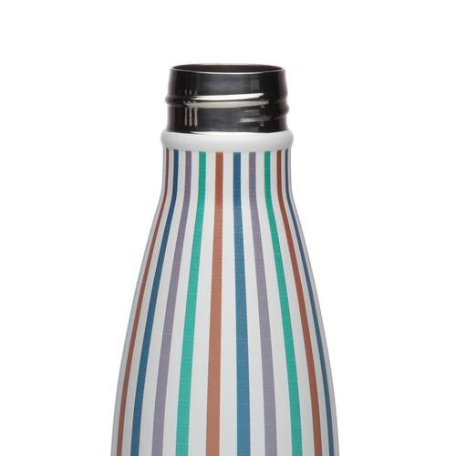Bottiglia termica acciaio decoro righe colorate 500ML