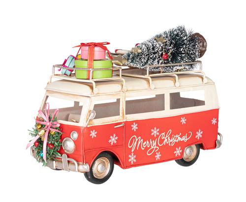 Camioncino natalizio metallo Merry Christmas
