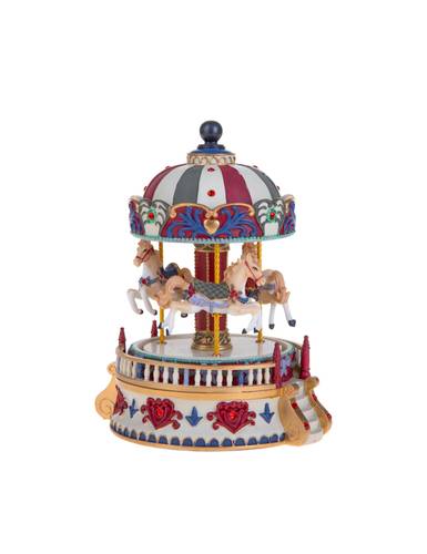 Carillon giostra cavalli colorata h15 musica e movimento