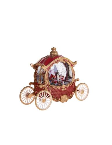 Carrozza di babbo natale con musica e luci led