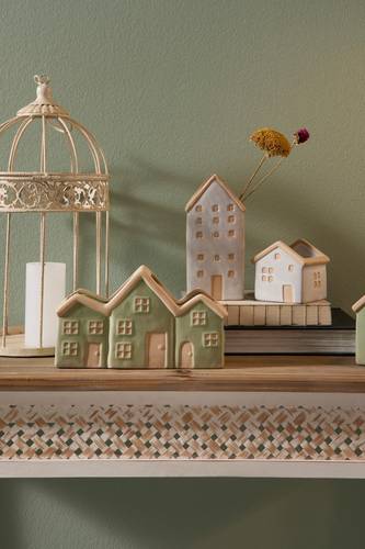 Casette verdi ceramica porta fiori e vasi 2 spazi