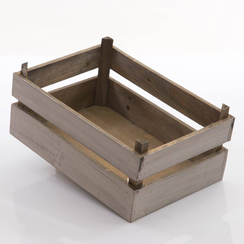 Cassetta legno abete grigia tipo frutta 33x23x15h