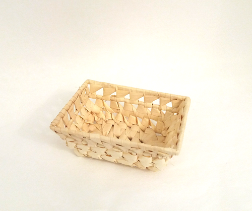 Cestino mini intreccio palma rettangolare 15x11