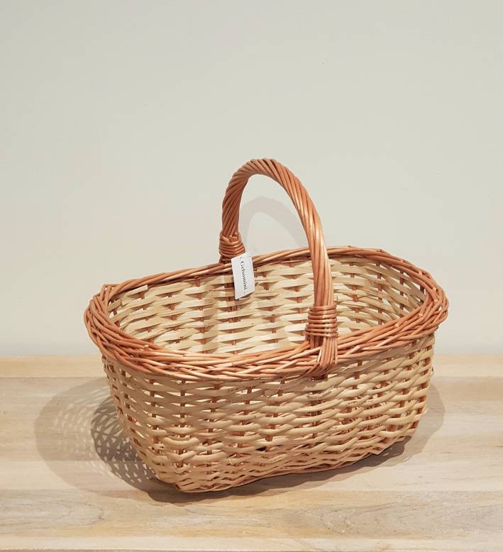 Cesto olandese con manico vimini naturale spezzato cm 37x30