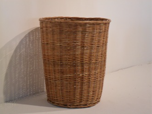 Cesto tondo alto svasato vimini rosso 50x60h