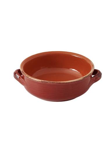 Cocotte terracotta rosso da fuoco e forno con manici