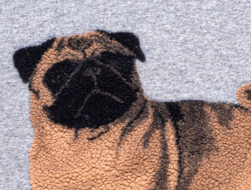 Coperta lana cani I love Carlino130x150