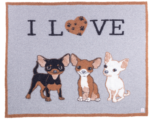 Coperta lana cani I love Chihuahua130x150
