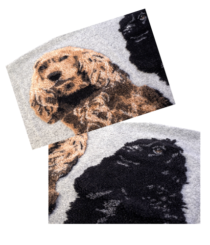 Coperta lana cani I love Cocker 130x150