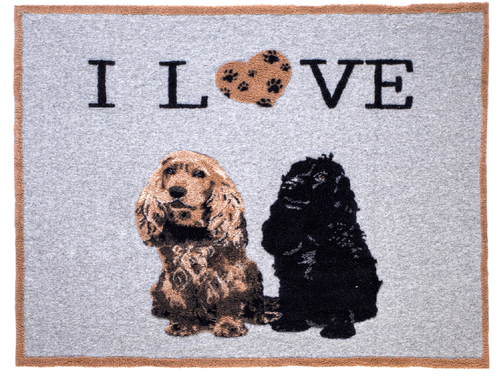 Coperta lana cani I love Cocker 130x150