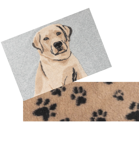 Coperta lana cani I love Labrador 130x150