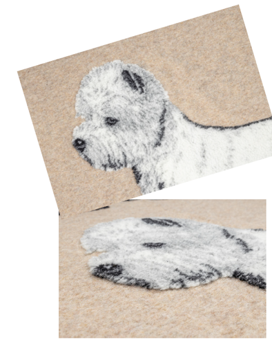 Coperta lana cani I love West Higland 130x150