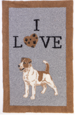 Copertina lana cani I love Jack Russel 75x120