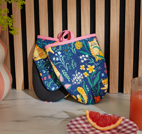 Coppia presine a guanto gatti gialli Marmalade Meadows