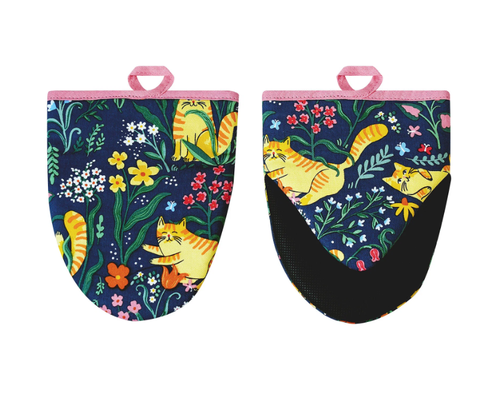 Coppia presine a guanto gatti gialli Marmalade Meadows