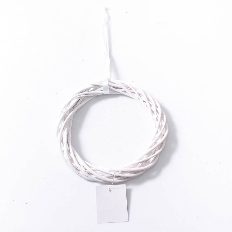 Corona vimini bianco cm 15