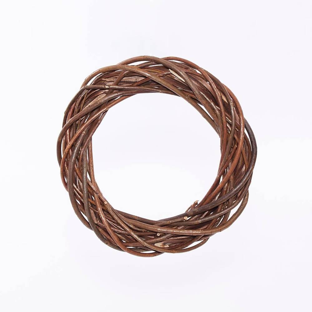 Corona vimini scuro rustico cm 25