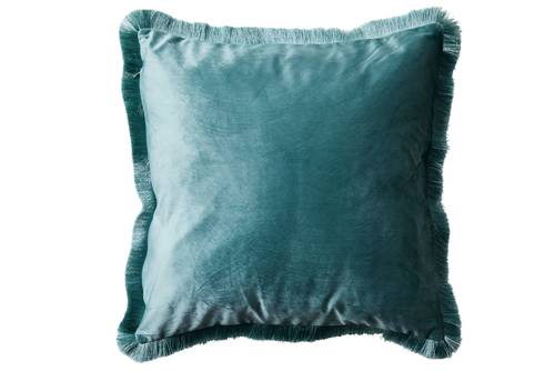 Cuscino Butterfly fiori bianchi fondo turchese 45x45