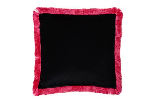 Cuscino Malindi tigre frange fucsia 45x45