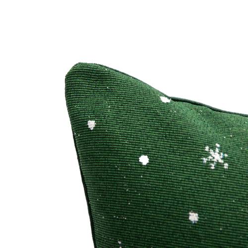 Cuscino Villaggio Natale Casette fondo verde 45x45
