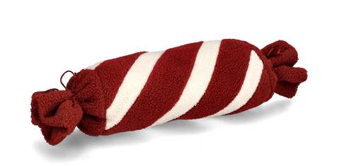 Cuscino caramella righe rosse bianche  54x13