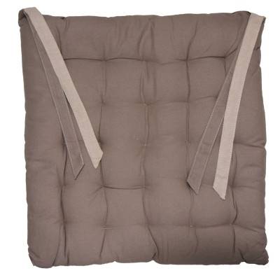 Cuscino per sedia tortora quadrato trapuntato 40x40