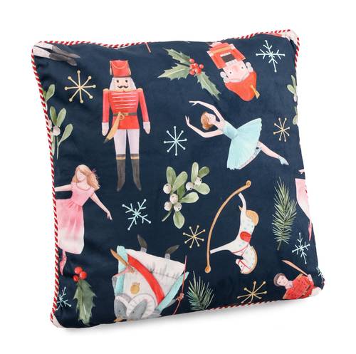 Cuscino schiaccianoci e ballerine blu 45x45