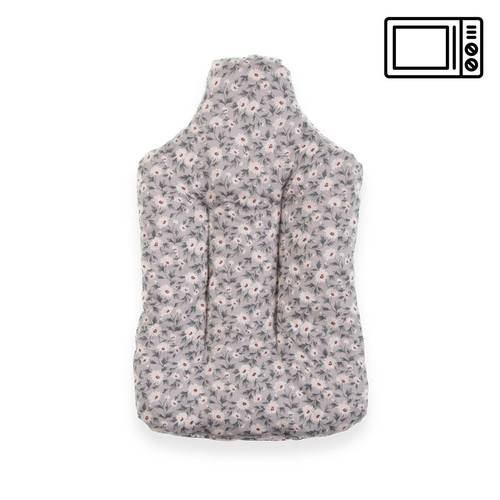 Cuscino termico con noccioli di ciliegia cotone a fiori da microonde