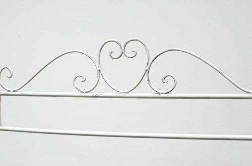 Stender appendiabiti ferro bianco con ripiano 80x162h