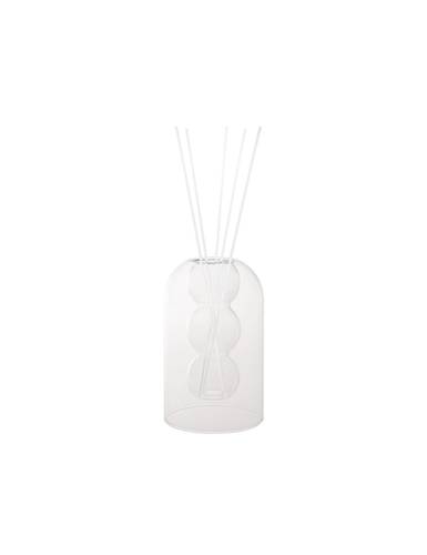 Diffusore profumo vetro bubble trasparente con bastoncini bianchi