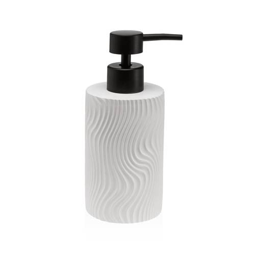 Dispenser sapone liquido bianco lavorazione onde a rilievo