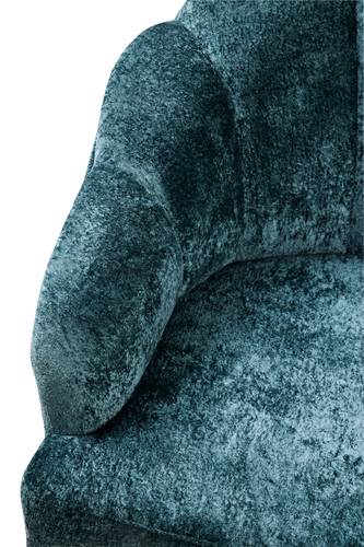 Divano velluto conchiglia ottanio gambe legno naturali cm126