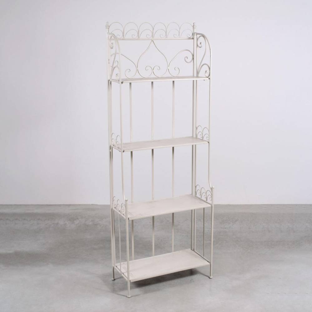 Etagère scaffale ferro bianco cuori 4 piani 165h