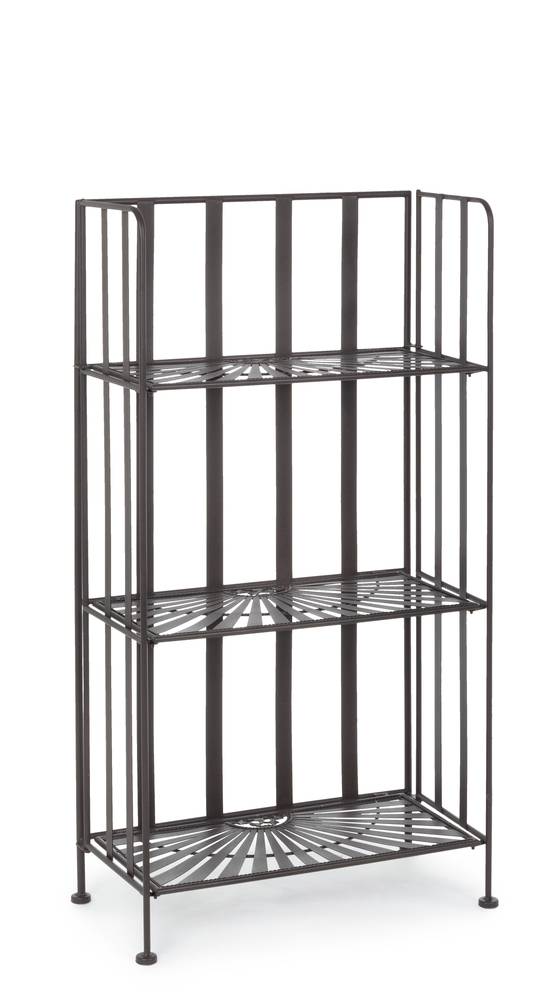 Etagere scaffale ferro marrone 3 piani lavorazione raggi 116h