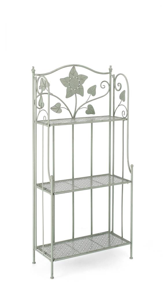 Etagere scaffale ferro verde salvia 3 piani 127h