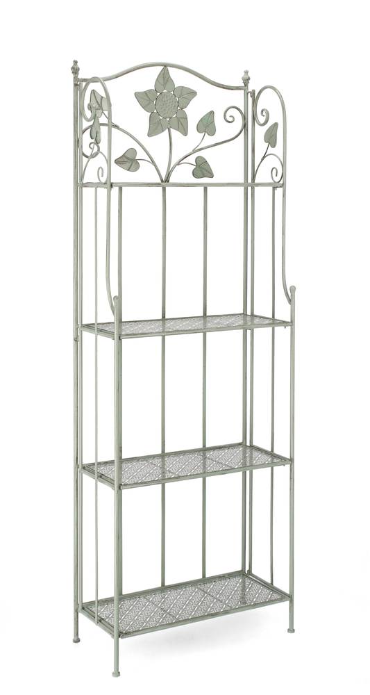 Etagere scaffale ferro verde salvia 4 piani 167h