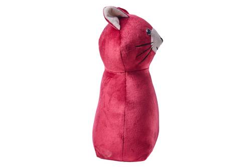 Fermaporta gatto seduto rosso velluto 25h