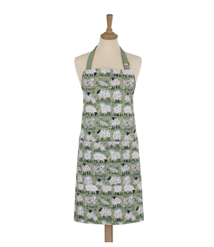 Grembiule cucina cotone pecore sul prato verde Wolly Sheep