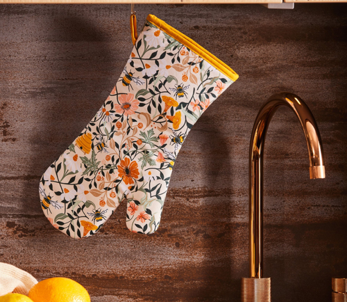 Guanto cucina cotone api e fiori Bee Bloom